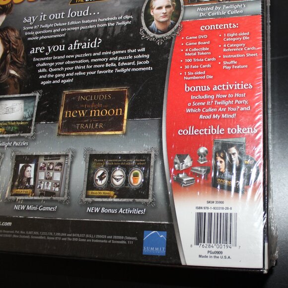 3/$55❤️new sealed Deluxe TWILIGHT Scene It? The DVD Game 2009 Screenlife USA - Picture 5 of 6